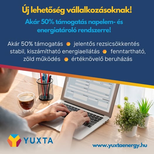 Új lehetőség vállalkozásoknak: akár 50% támogatás napelem- és energiatároló rendszerre!